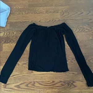 Off the shoulder black top